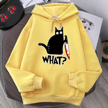 Men’s Oversized Hoodie - Graphic Pullover, Wool Lined Casual