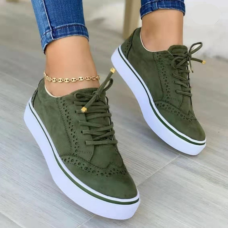 Variant image for Comfortable Platform Sneakers for Women, Stylish and Versatile Footwear in Blue, White, Green, Black - Perfect for Casual Wear-9