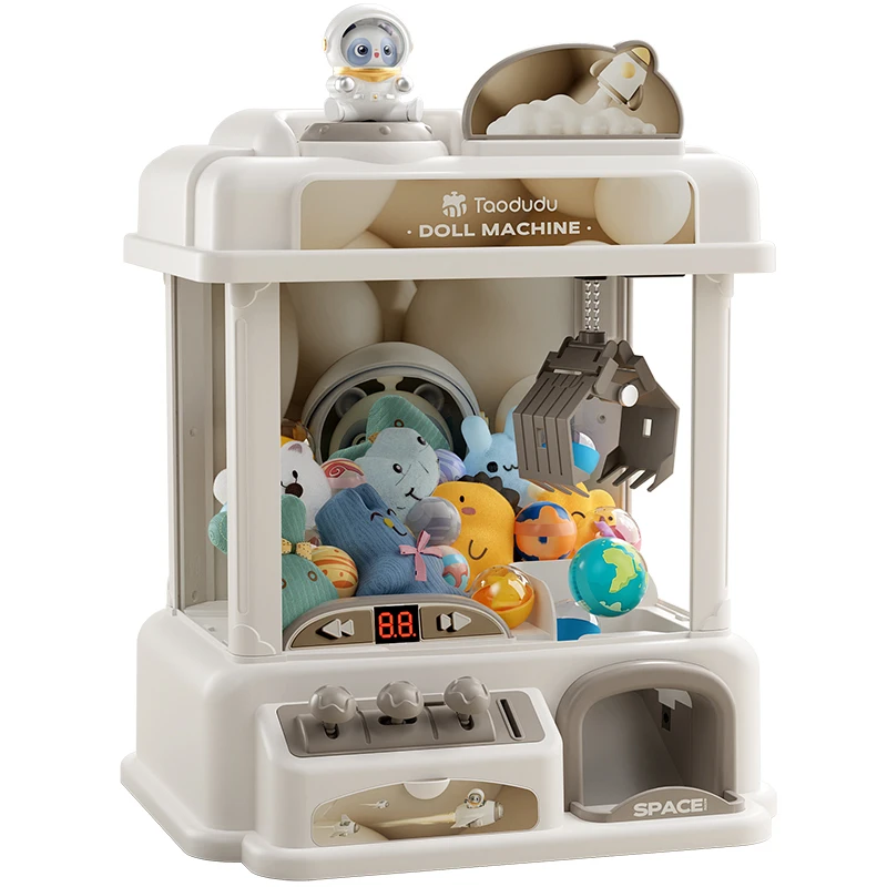 Kit Pro Coin Operated Mini Claw Machine for Kids Arcade Game with Plush Prizes