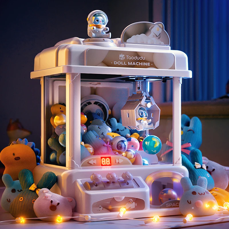 Coin Standard Operated Mini Claw Machine for Kids Arcade Game with Plush Prizes