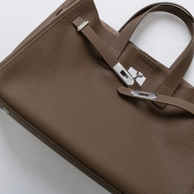 Plush & Structured Women’s Crossbody Bag - Top-Handle Silhouette, Pebbled Cowhide Leather, For Regular Urban Use