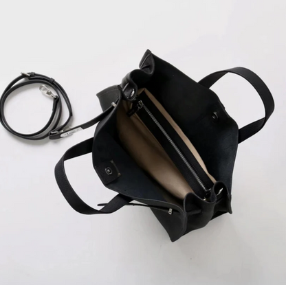 Plush & Structured Women’s Crossbody Bag - Top-Handle Silhouette, Pebbled Cowhide Leather, For Regular Urban Use