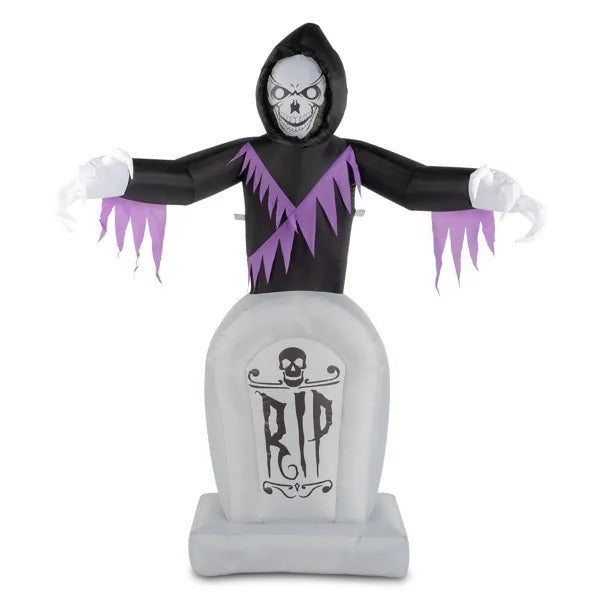 Reaper Grim Inflatable With LED Tombstone Halloween Decor