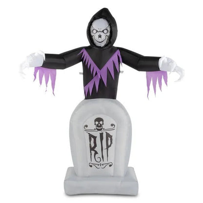 Reaper Grim Inflatable With LED Tombstone Halloween Decor