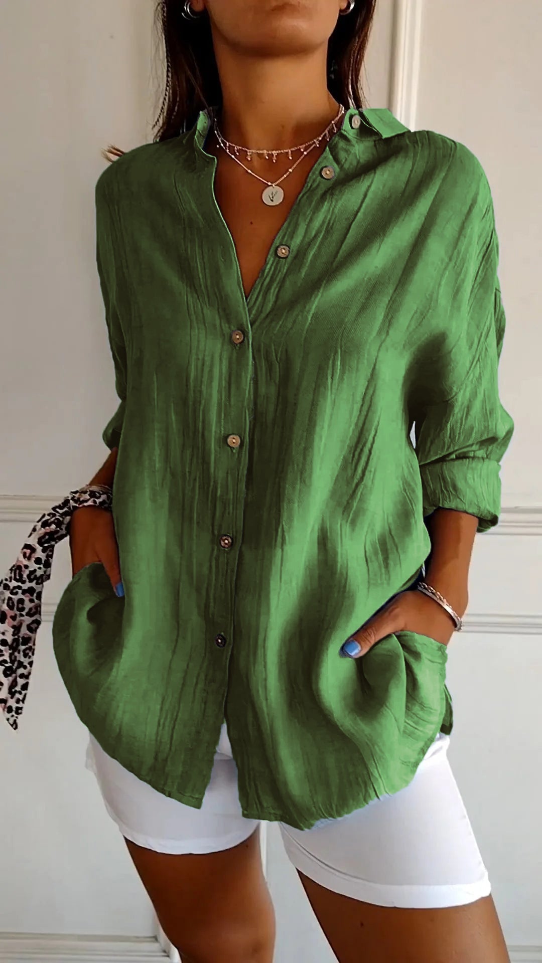 Variant image for Chic Women's Blouse with Flattering Cut, Versatile Style, Long Sleeve Summer Top for Women, Machine Washable-50