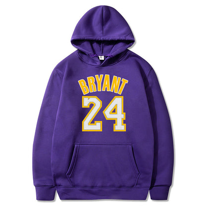 Plush Men's Basketball Hoodie - Pullover Polyester Game Day