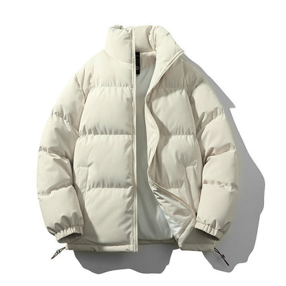 Relaxed Warm Men Down Coat - Boxy Puffer, Polyester, Urban