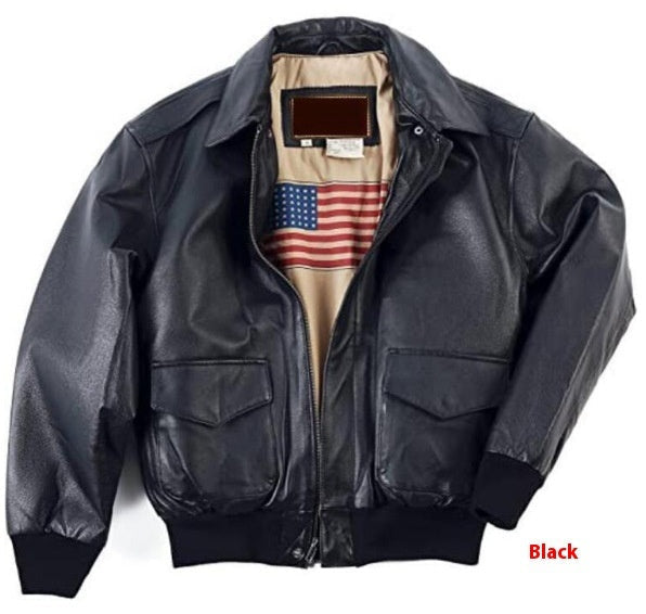 Retro-Inspired Fur-Collared, PU Leather, Cold-Weather Outerwear – Oversized Men's Bomber Jacket