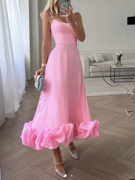 Elegant Women's Summer Dress in Black or White, Flattering Fit, Breathable Fabric, Versatile for Casual or Formal Occasions-1