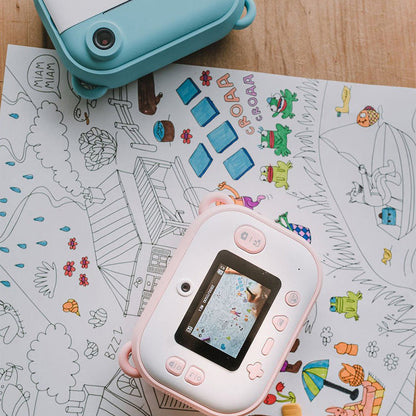 Kid Instant Print Camera - Fun Photography for Kids, Light, Simple to Use, Black & White Prints