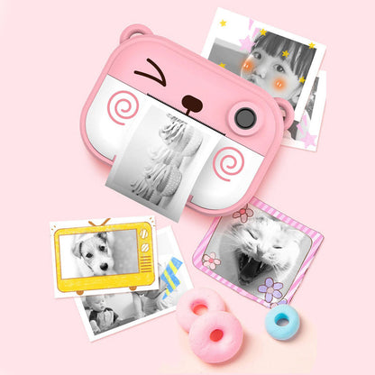 Kid Instant Print Camera - Fun Photography for Kids, Light, Simple to Use, Black & White Prints
