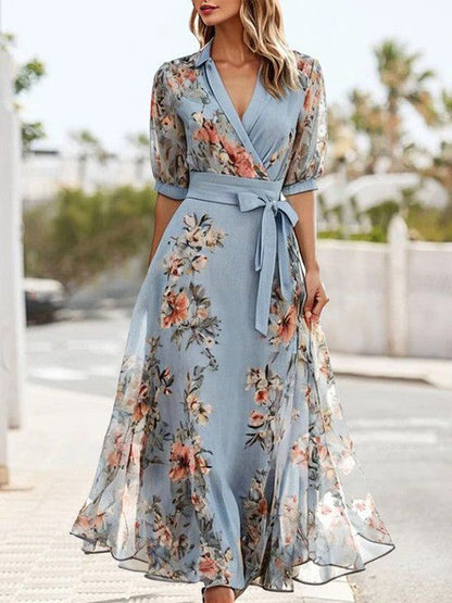 Elegant White Midi Dress with Short Sleeves and V-Neck for Versatile Occasions-2