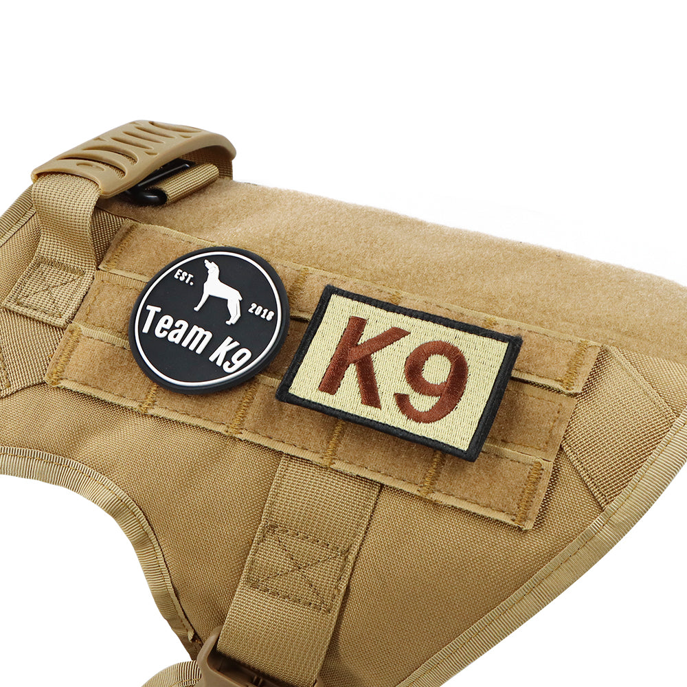Tactical Dog Harness No-Pull With Front And Back D-Rings Fast-Release Buckles Top Handle Heavy-Duty Training