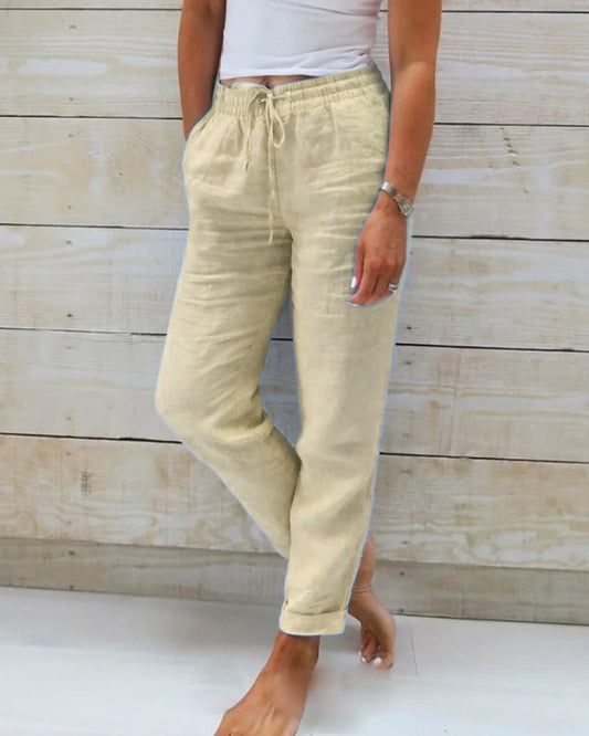 Comfortable Men's Casual Pants with Elastic Waistband for All-Day Wear, Tailored Fit Casual Trousers-1