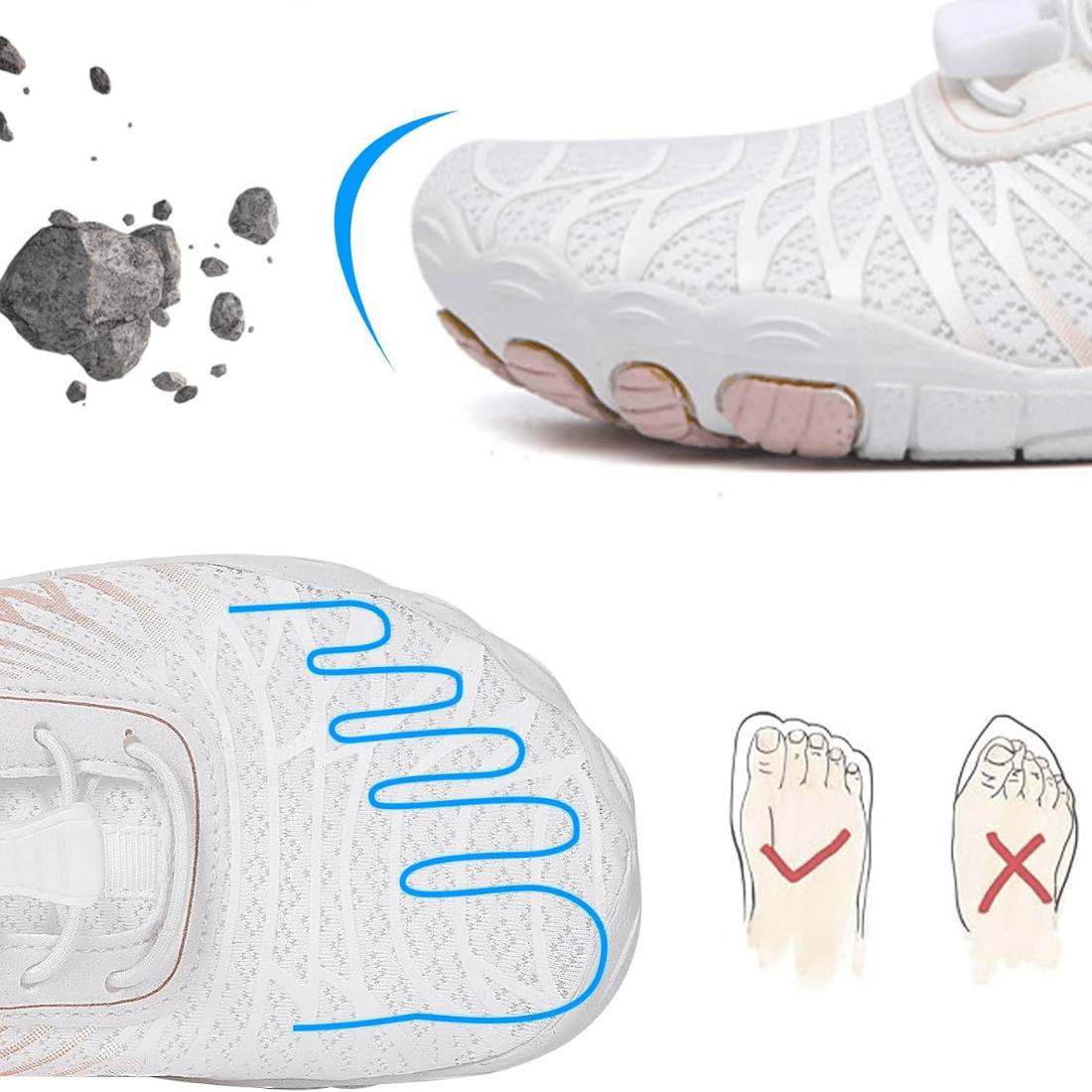 Unisex Barefoot Shoes for Men and Women, Flexible Lightweight Minimalist Design with Breathable Mesh and Non-Slip Sole-5