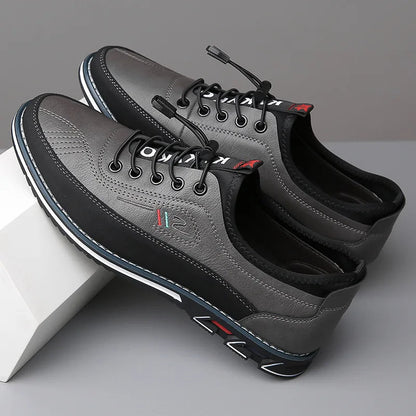 Elegant Oxford Men's Shoes in Premium Leather with Comfortable Insole, Available in Brown, Black, Gray, and Khaki-4