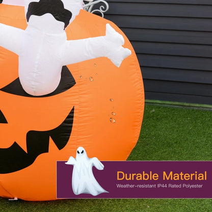 Inflatable Halloween Decoration Pumpkin With Ghosts LED