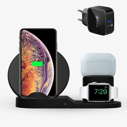 3 In 1 Cordless Charging Dock Station Desk Organizer