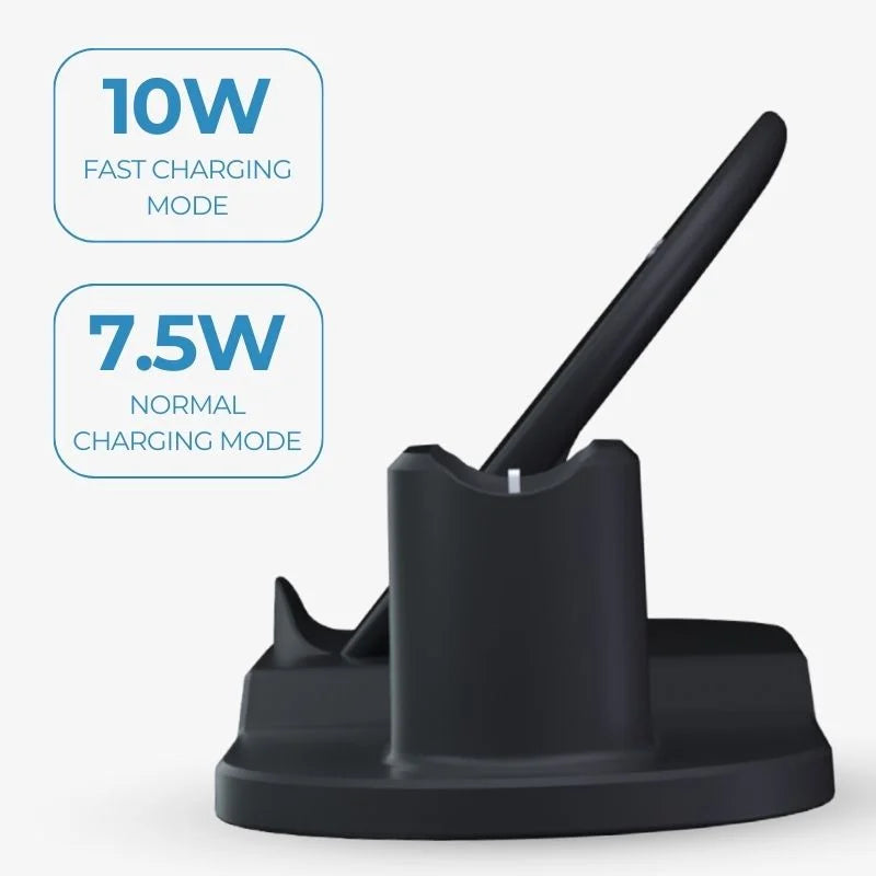 3 In 1 Cordless Charging Dock Station Desk Organizer