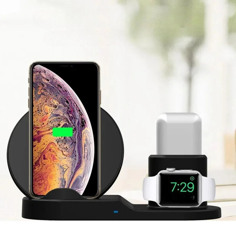 3 In 1 Cordless Charging Dock Station Desk Organizer