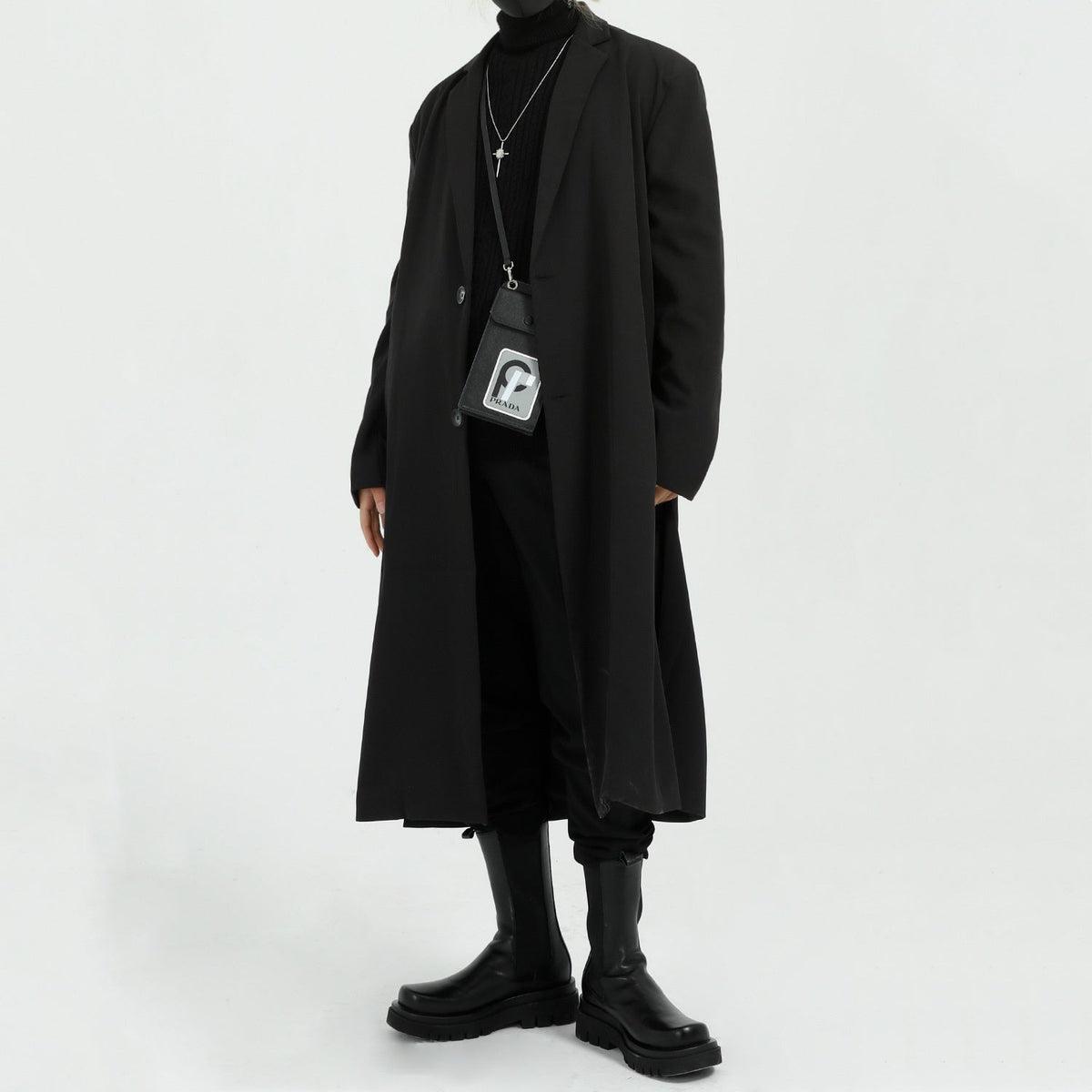 Light Relaxed Men’s Overcoat - Long Polyester Spring