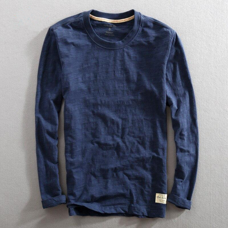 Light Men's Pullover - Crew Neck, Slub Cotton, Casual