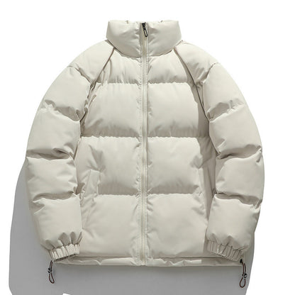 Relaxed Warm Men Down Coat - Boxy Puffer, Polyester, Urban