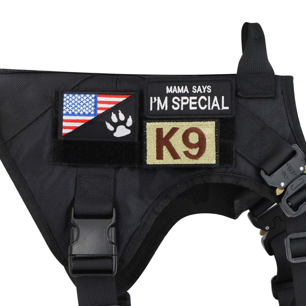 Tactical Dog Harness No-Pull With Front And Back D-Rings Fast-Release Buckles Top Handle Heavy-Duty Training