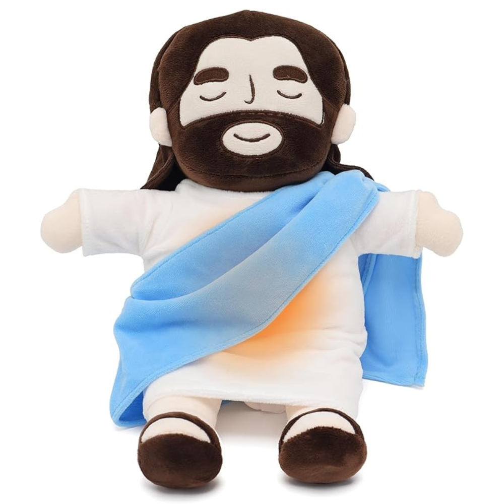 Plush Soothing Breathing Jesus Plushie for Kids Bedtime