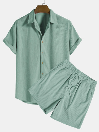 Variant image for Trendy Two-Part Summer Outfit for Men - Lightweight Casual Wear, Comfortable Fit, Versatile Style-11