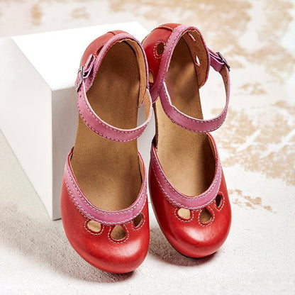 Elegant Women's Sandals with Low Heel for Comfort, Versatile Design for Casual and Formal Occasions-3