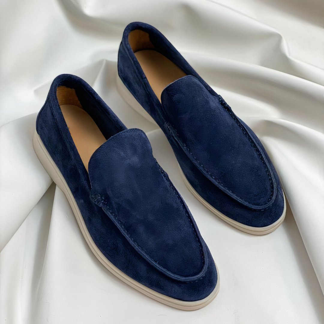 Vintage Leather Men's Moccasins - Elegant Slip-On Shoes for Casual and Formal Wear-3