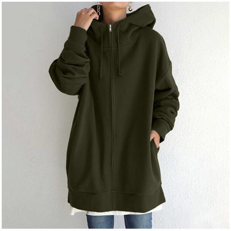 Womens Warm Fleece Hoodie - Oversized, Brushed Fleece