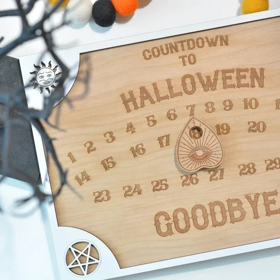 Halloween2025 Edition Countdown Calendar Rustic Wall Decor