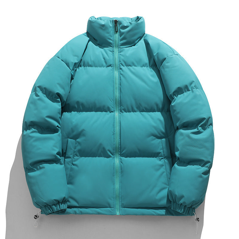 Relaxed Warm Men Down Coat - Boxy Puffer, Polyester, Urban