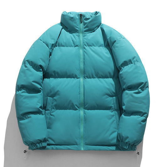 Relaxed Warm Men Down Coat - Boxy Puffer, Polyester, Urban