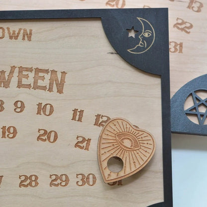 Halloween2025 Edition Countdown Calendar Rustic Wall Decor