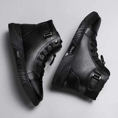 Supportive High Top Boots - Lace Up, Leather, Regular