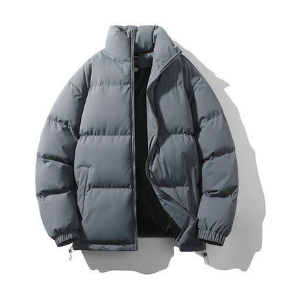 Relaxed Warm Men Down Coat - Boxy Puffer, Polyester, Urban