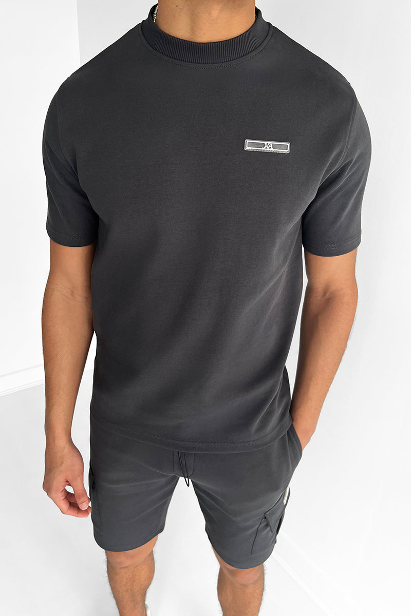 Slim Fit Leisure Set for Men with Cargo Shorts, Premium 100% Cotton Fabric, Tailored Design, Comfortable Everyday Wear-2