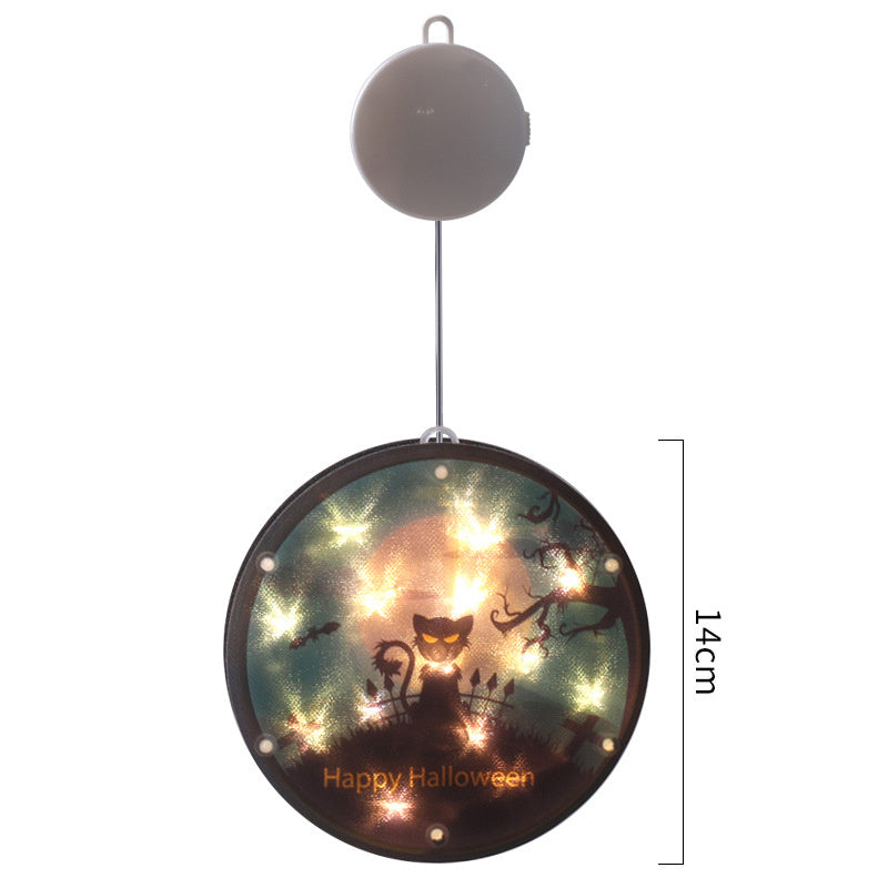 LED Halloween Lantern 160mm PVC Decor, IP44 Spooky Glow