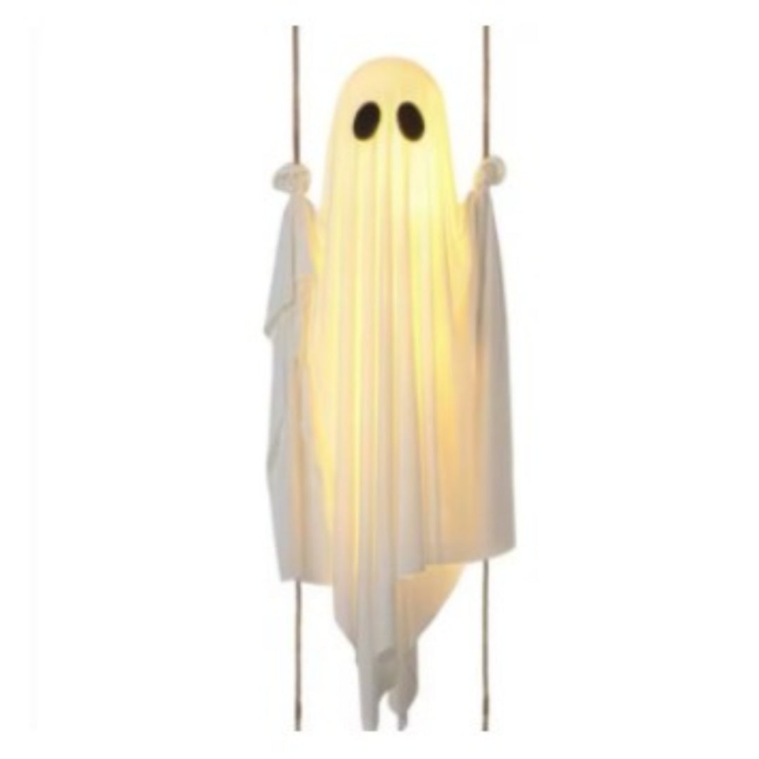 Lighted Halloween Swing Ghost Decoration Porch Remote
