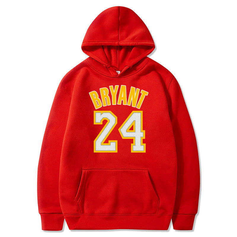 Plush Men's Basketball Hoodie - Pullover Polyester Game Day