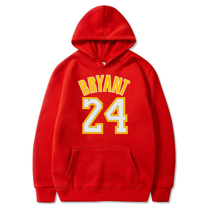 Plush Men's Basketball Hoodie - Pullover Polyester Game Day