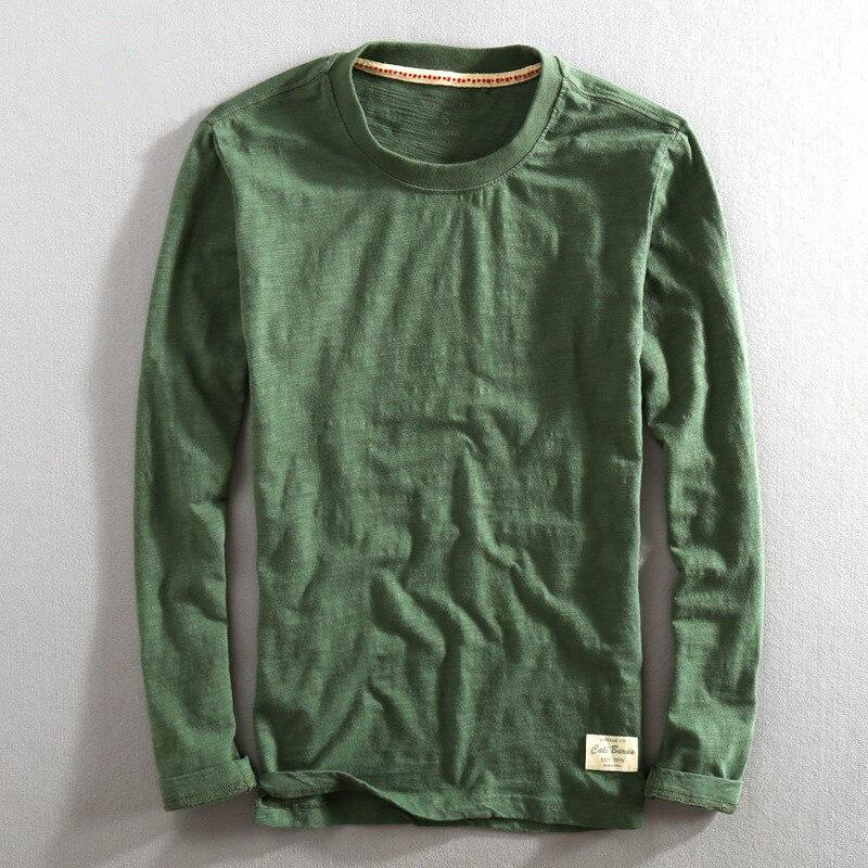 Light Men's Pullover - Crew Neck, Slub Cotton, Casual
