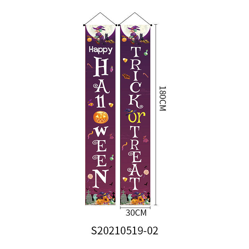 Doorway Halloween Banners Pair Oxford Cloth 180x30cm