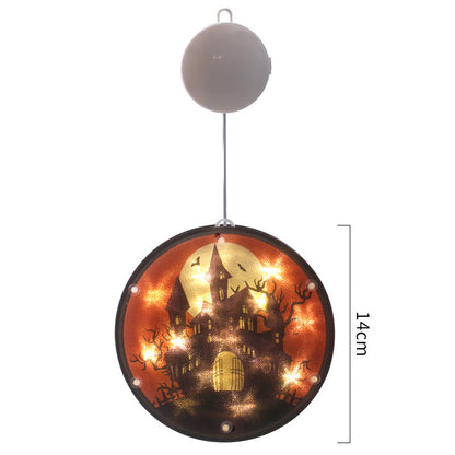 LED Halloween Lantern 160mm PVC Decor, IP44 Spooky Glow