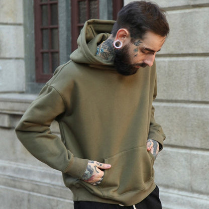 Relaxed Oversized Unisex Hoodie - Boxy Cut, Cotton Layering