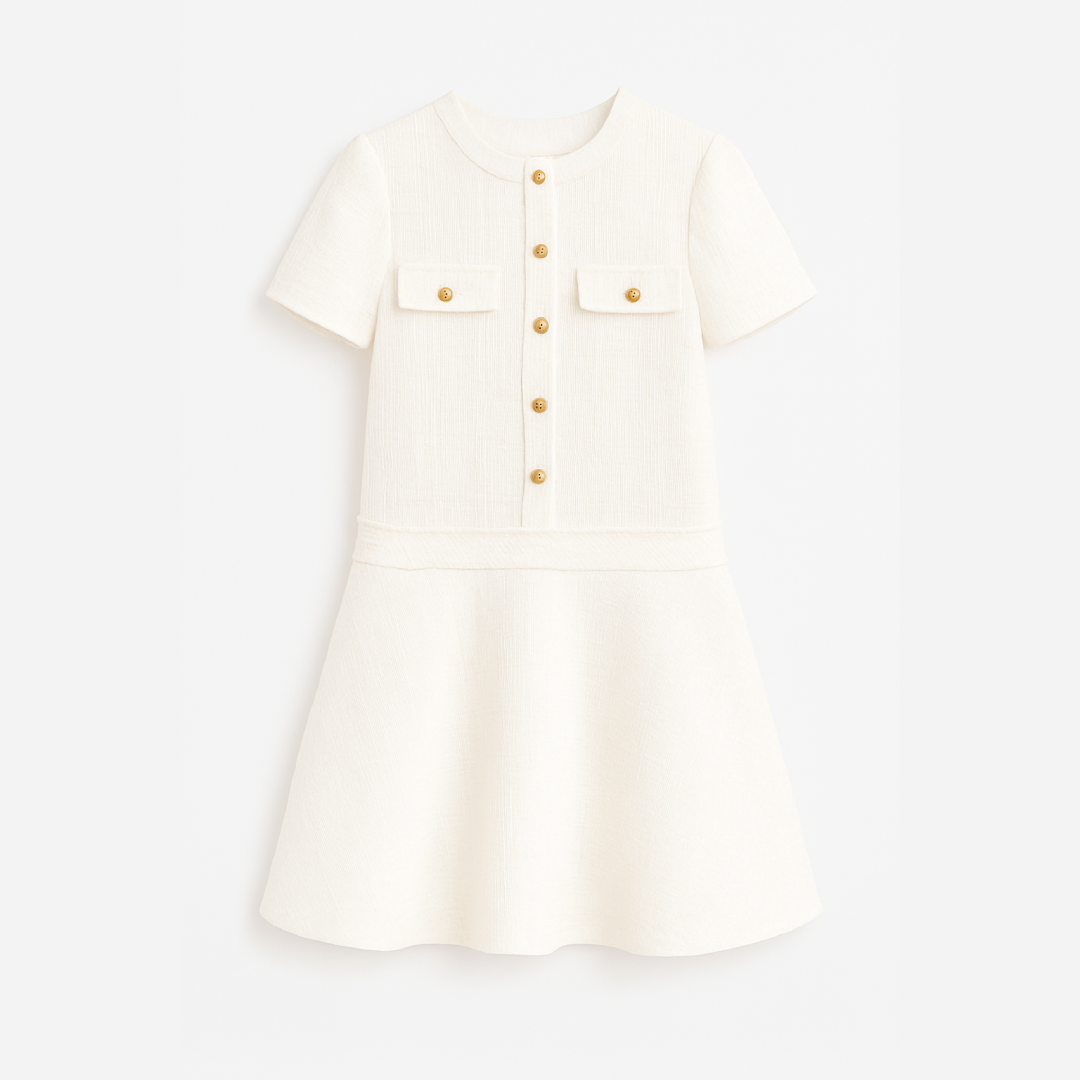 Short Ladies Elegant Fashion Summer Dress - Chic O-neck Mini Dress for Youth Parties