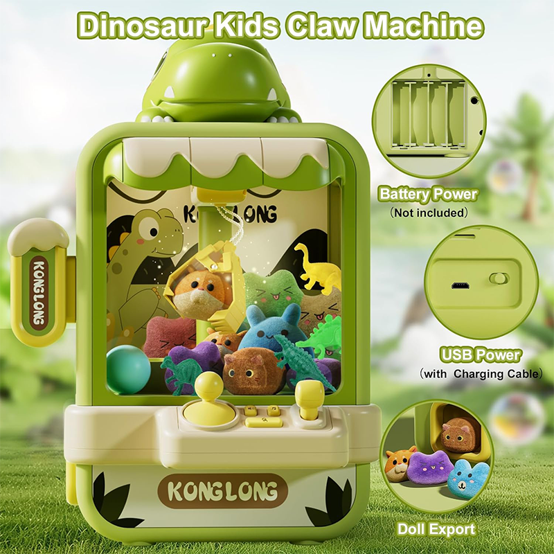 Claw Machine Toy - Arcade Game for Kids, Flexible Music Vending Fun
